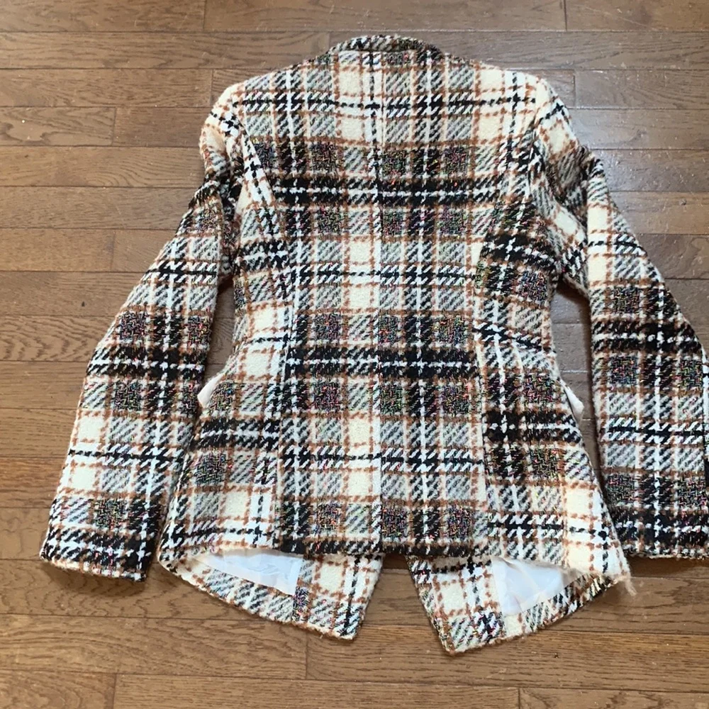 Attentif Paris Double Breasted Tweed Blazer Size 36 - Picture 4 of 13